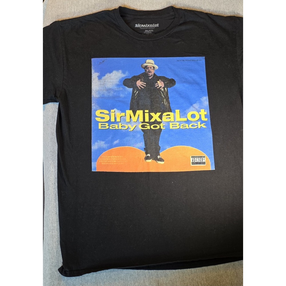 Sir Mix-A-Lot Baby Got Back Black Graphic T-Shirt Mens 3XL Rap Tee 2022